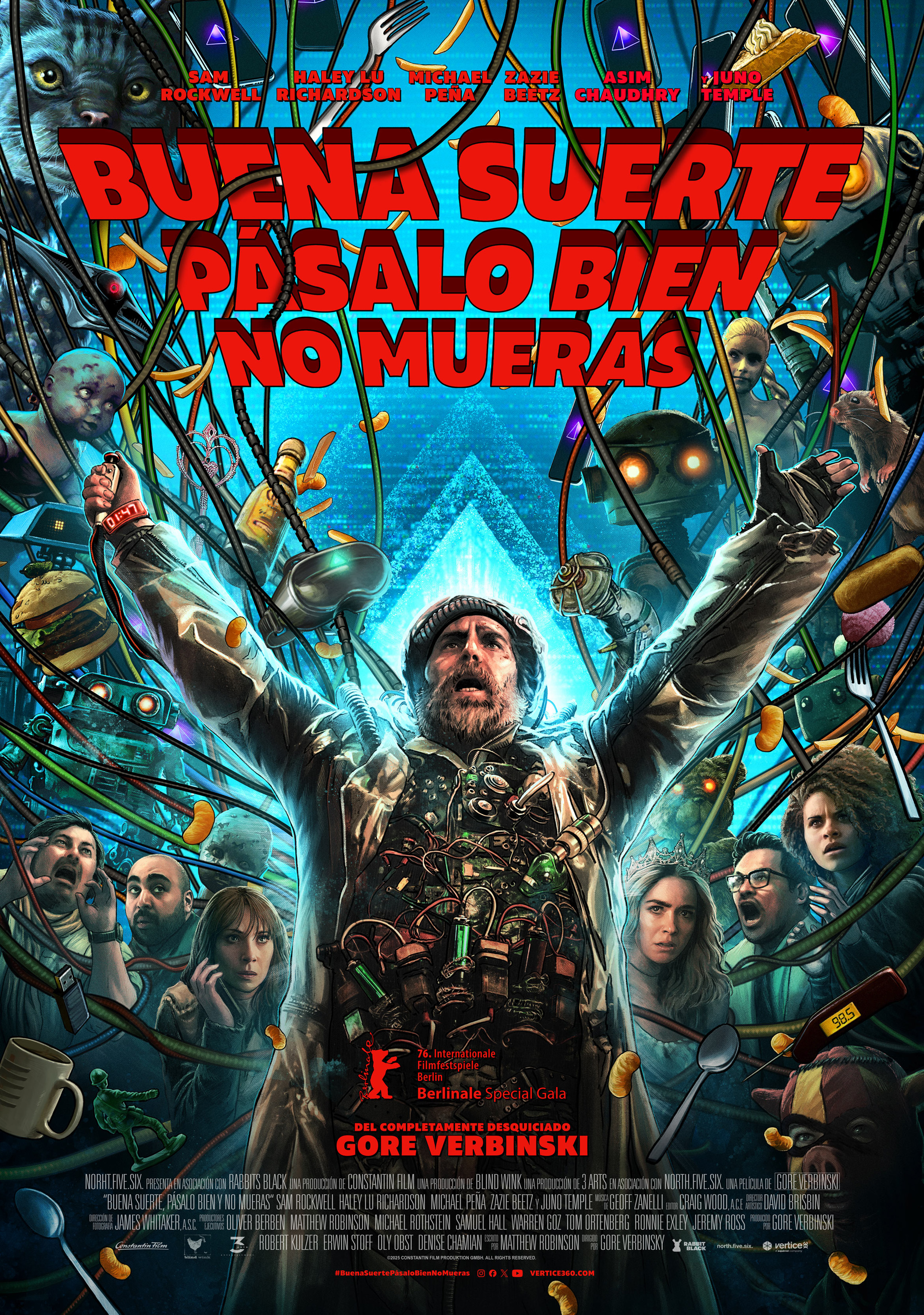 Póster Buena suerte, pásalo bien, no mueras 